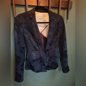 Anthropologie navy blazer size 0